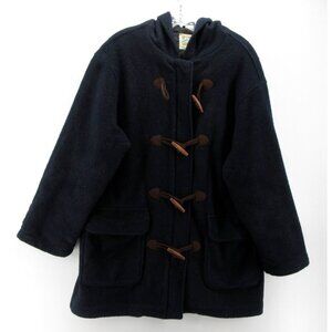 VINTAGE Travel Smith Jacket Small Fleece Duffle Coat Toggle Hoodie